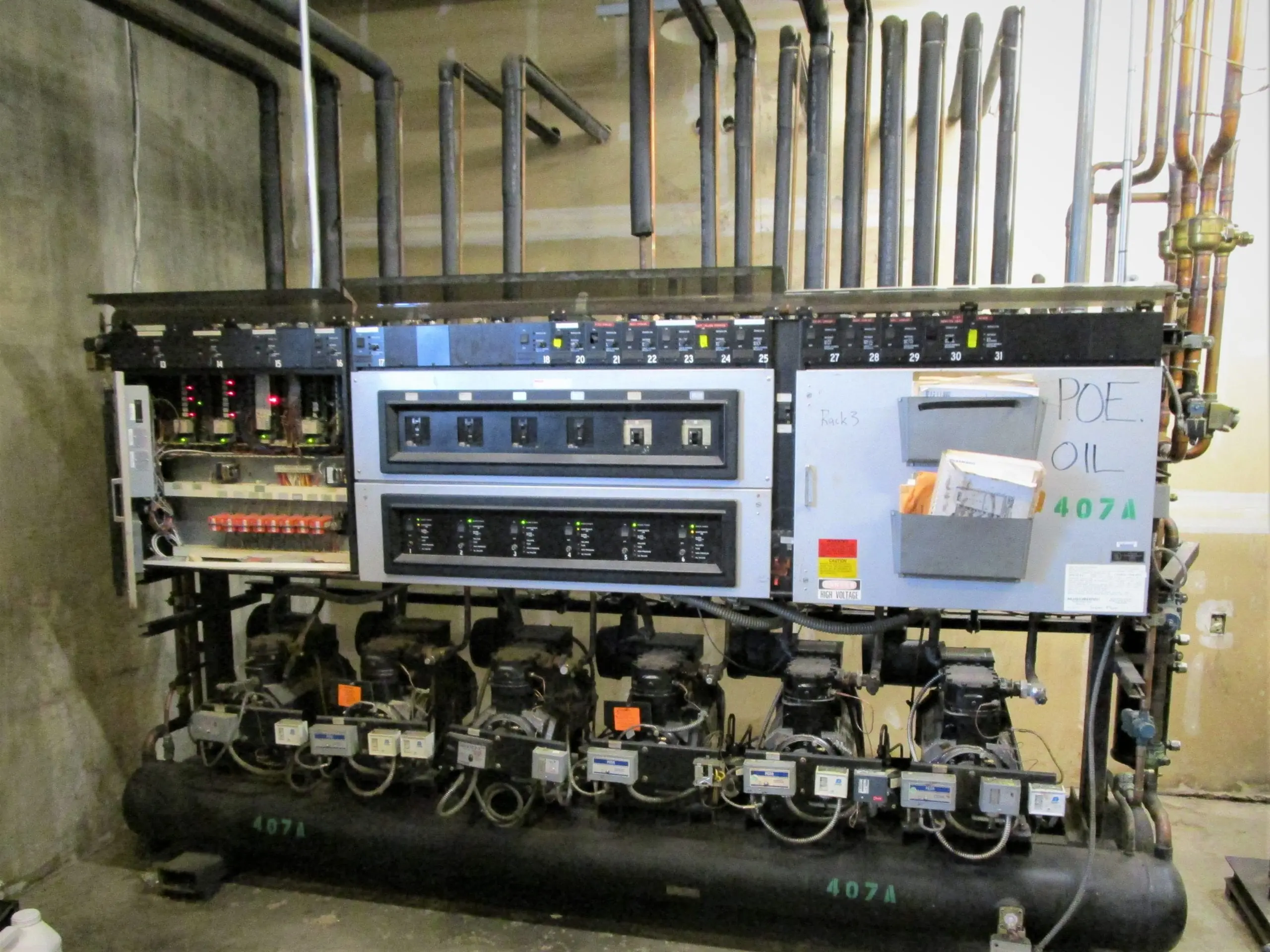 Mechanical components from a building project