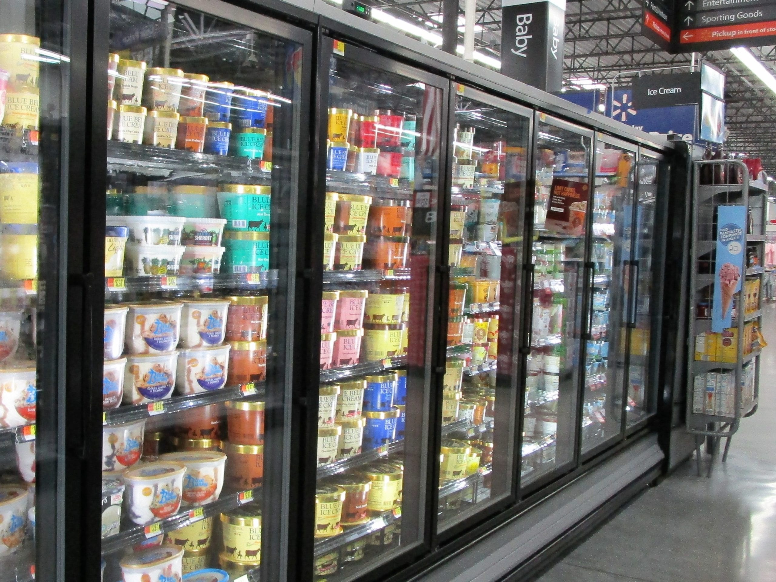 Cooler with glass doors from refrigeration project